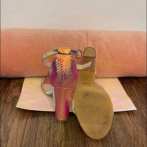 Iridescent Heeled Sandals